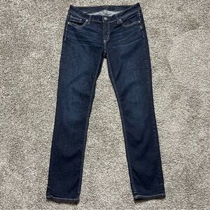 Silver Jeans Co. Elyse Straight Dark Wash Curvy Fit Denim W30 L32
